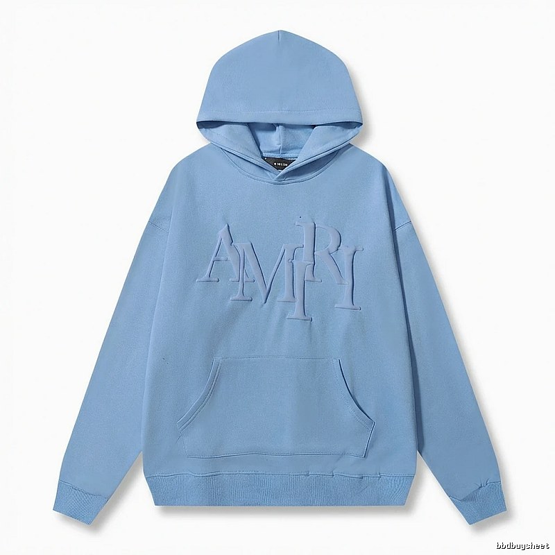 AMIRI Letter Style Light Blue Sweatshirt