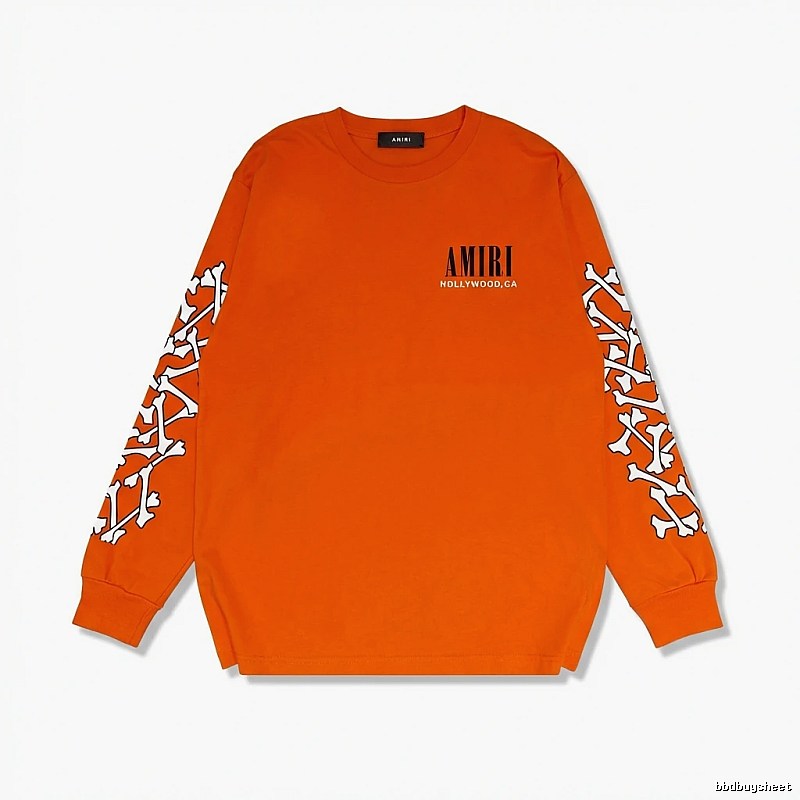 AMIRI orange sweatshirt with skull pattern