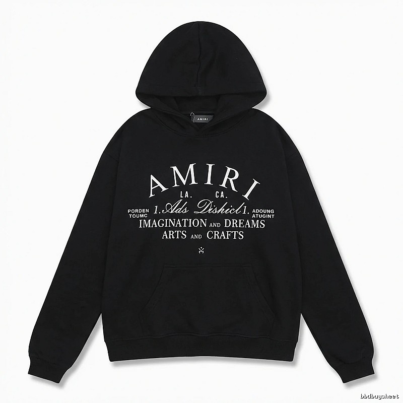 AMIRI retro-style black hoodie