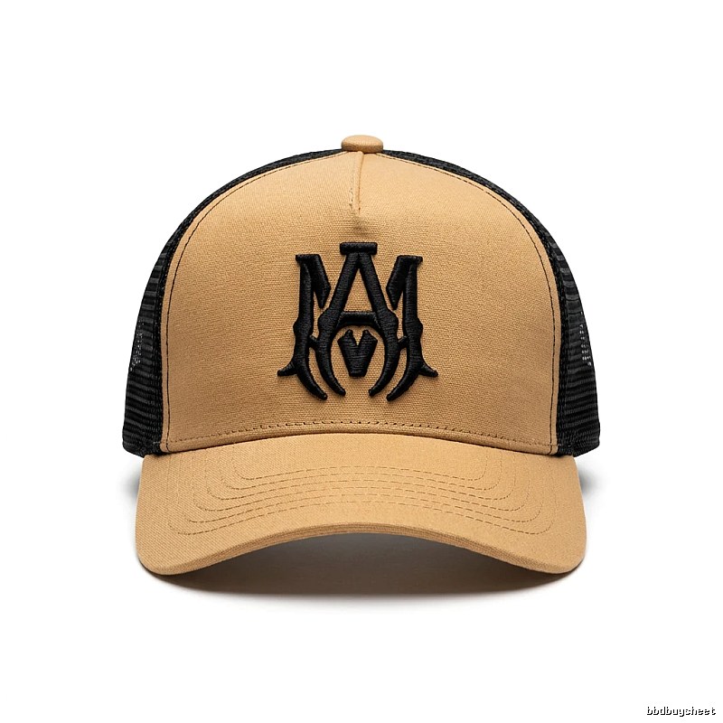 AMIRI Retro Style Brown and Black Patchwork Hat