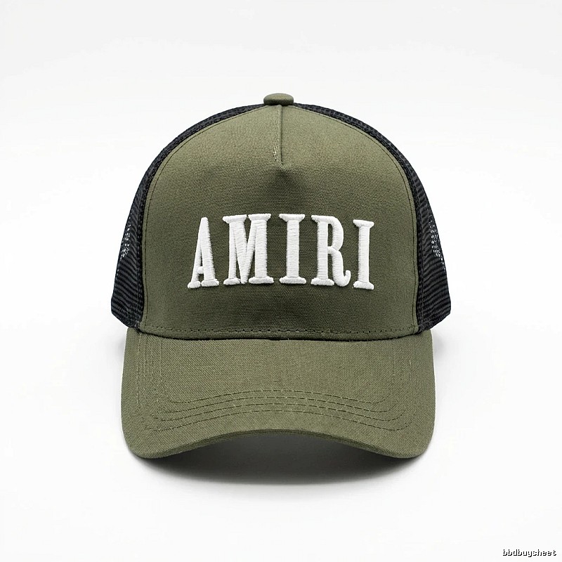 AMIRI Retro Style Olive Green Hat