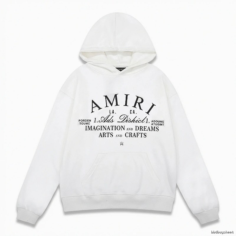 AMIRI retro-style white hoodie