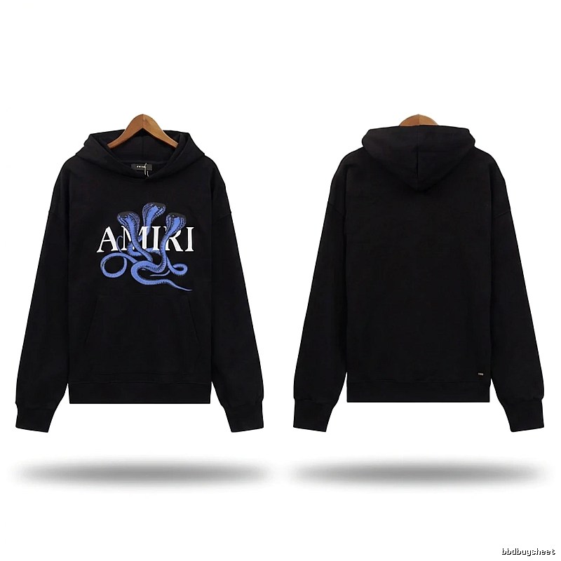 AMIRI Snake Pattern Trendy and Cool Black Sweatshirt
