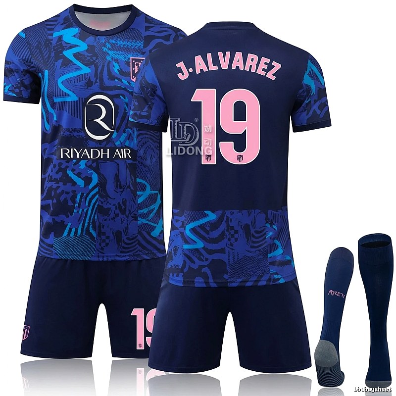 Atletico Madrid retro dark blue jersey