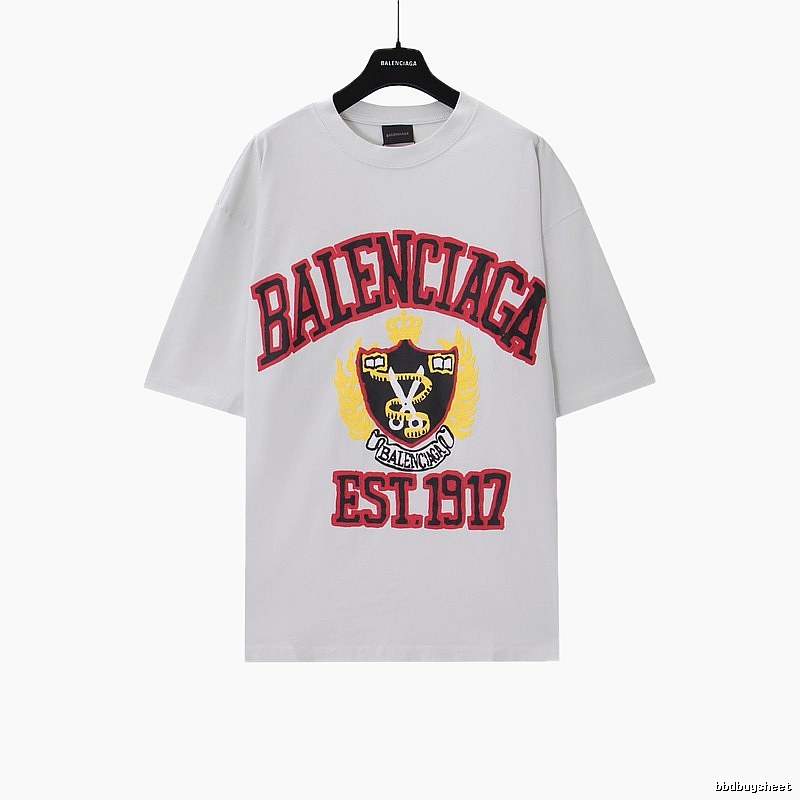 Balenciaga Badge Style White T-shirt