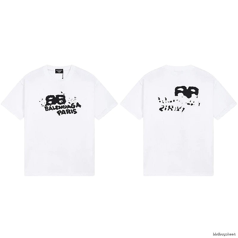 Balenciaga BB Print White T-shirt