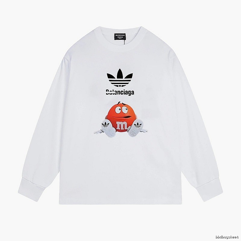 Balenciaga Co-branded Cartoon White Sweatshirt