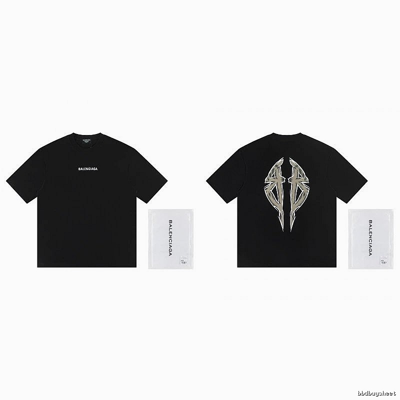 Balenciaga Double B Graffiti High Street Black T-Shirt