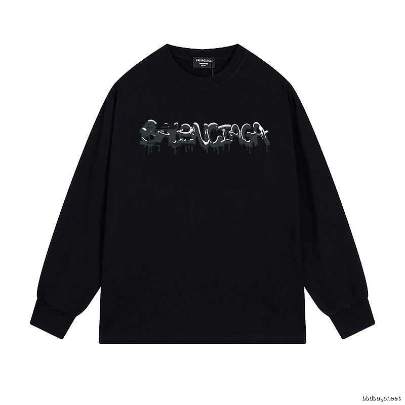 Balenciaga graffiti-style black long-sleeve