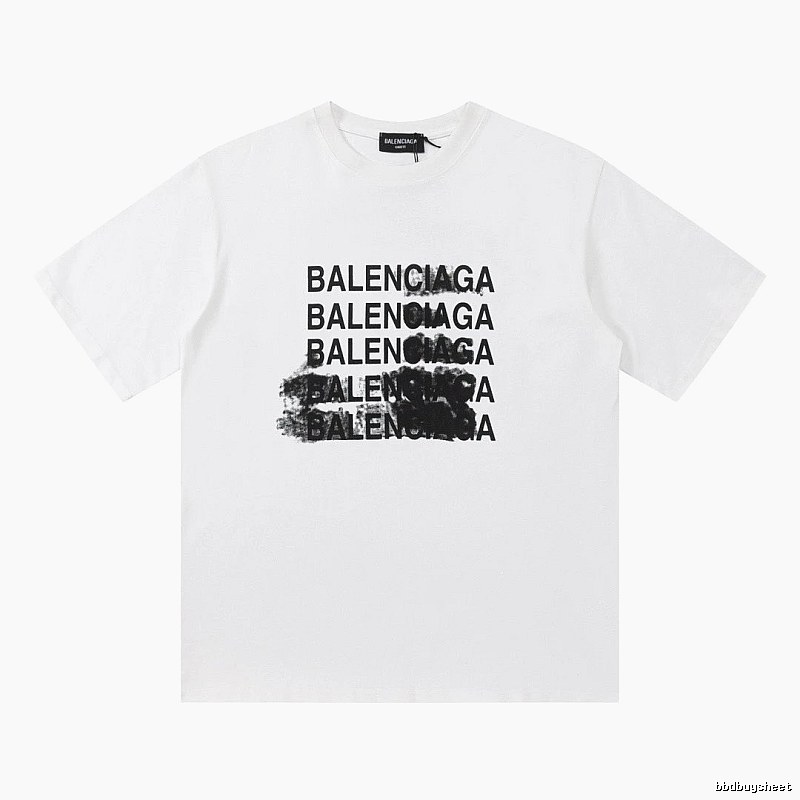 Balenciaga Graffiti Trendy Style White Short-sleeve T-shirt