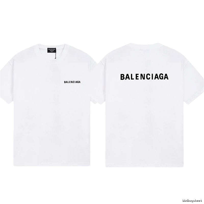 Balenciaga Letter Print Street Style White T-Shirt