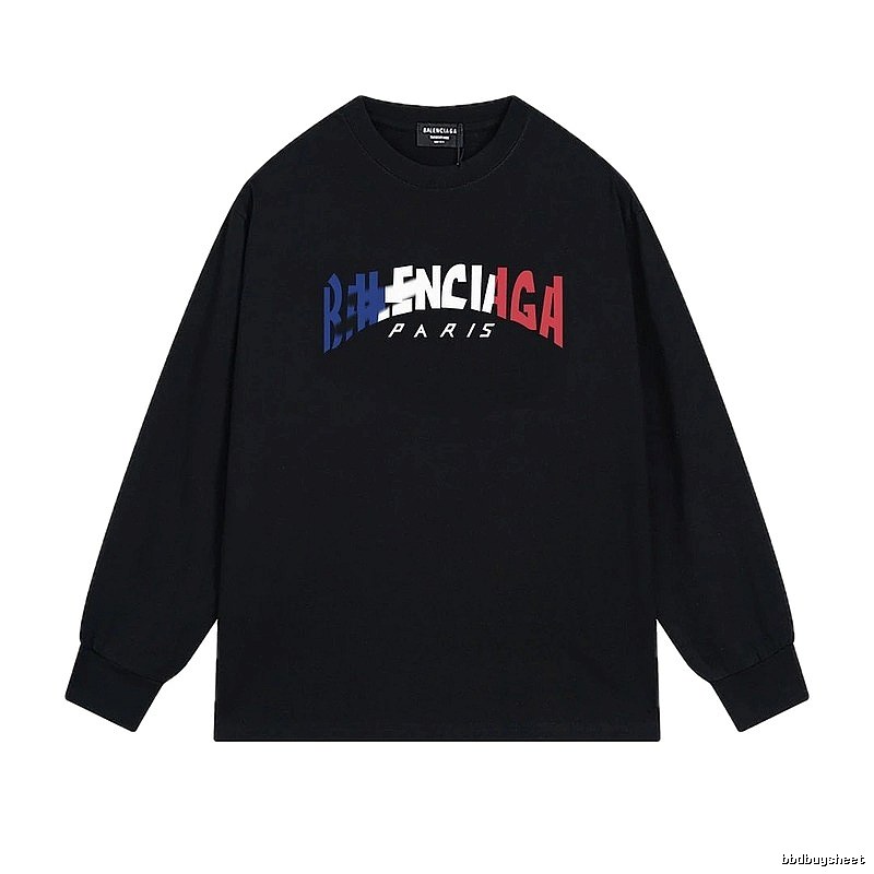 Balenciaga letter-style black sweatshirt