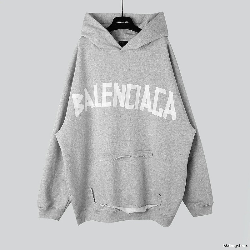 Balenciaga letter-style grey sweatshirt