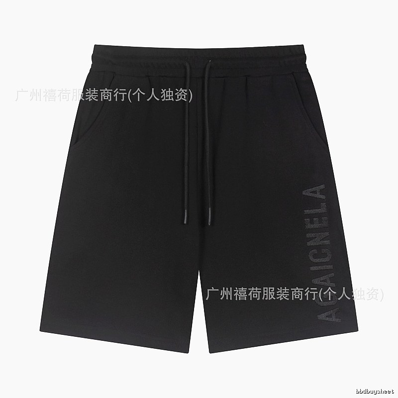 Balenciaga minimalist style black shorts