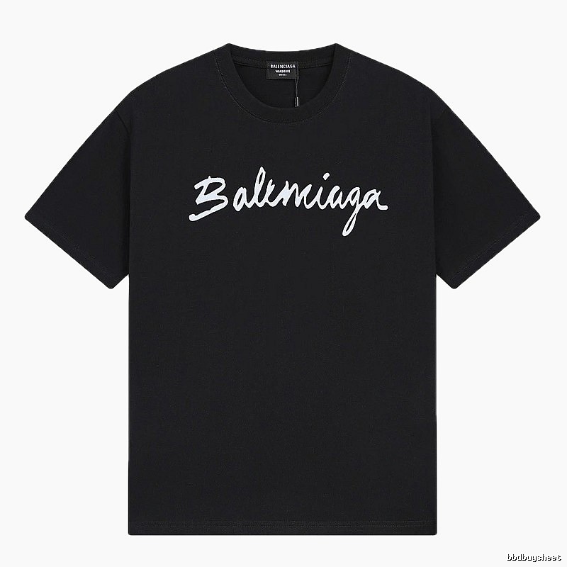 Balenciaga minimalist style black T-shirt