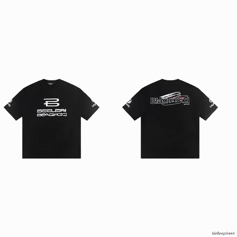 Balenciaga Printed Street Style Black T-shirt