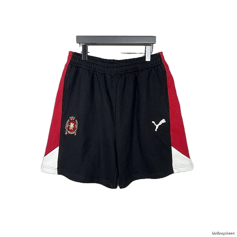 Balenciaga Retro Black and Red Shorts
