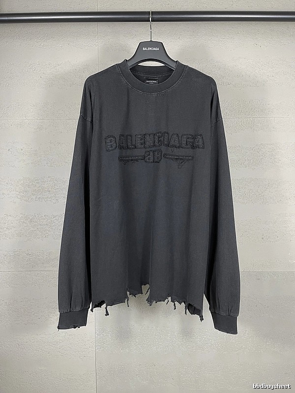 Balenciaga retro ripped black T-shirt