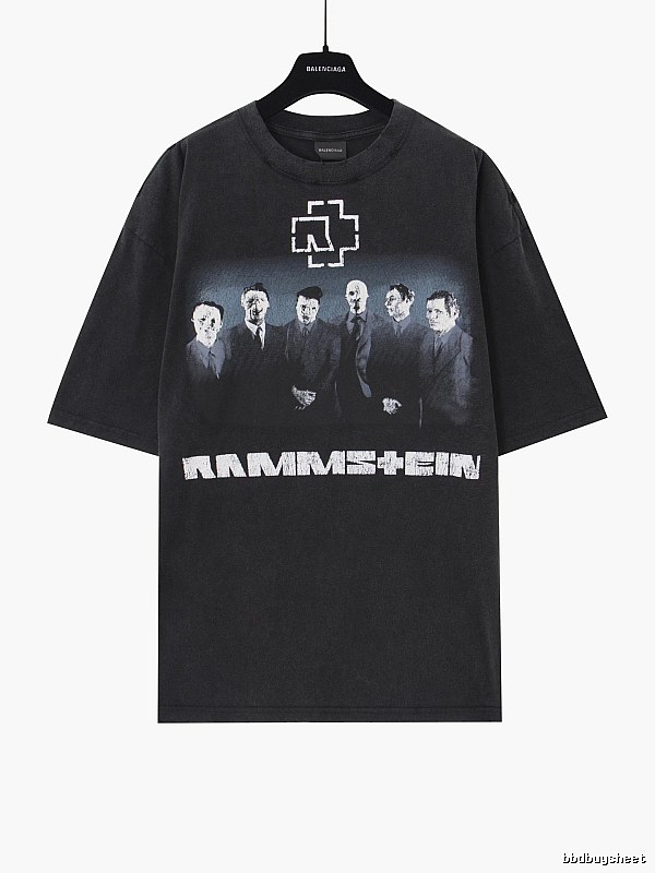 Balenciaga Rock Style Black T-shirt