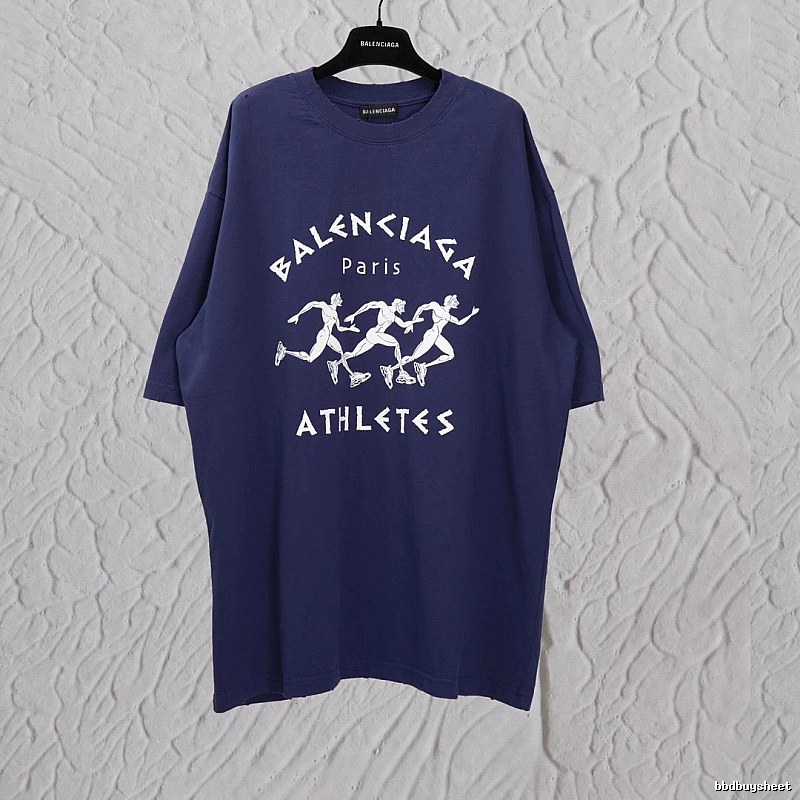 Balenciaga sporty navy blue T-shirt