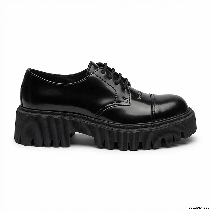 Balenciaga thick-soled British-style leather shoes