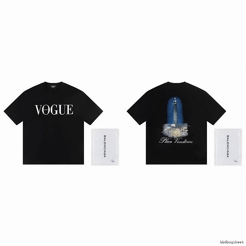 Balenciaga VOGUE Printed Black T-Shirt