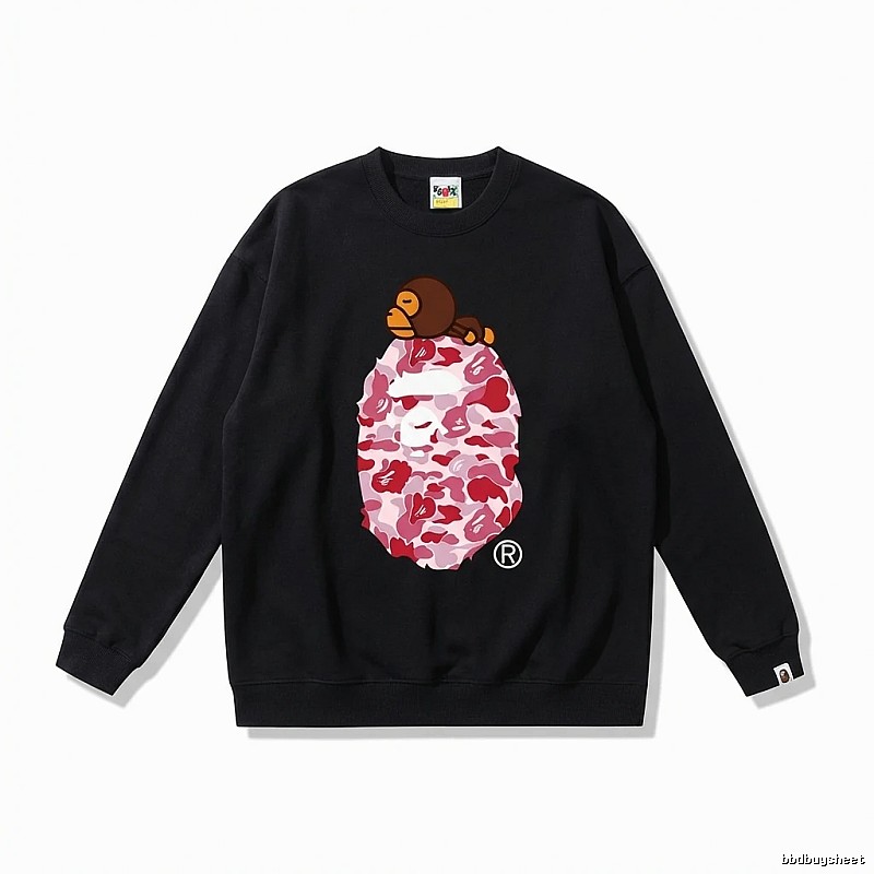 Bape Ape Head Camouflage Style Black Sweatshirt