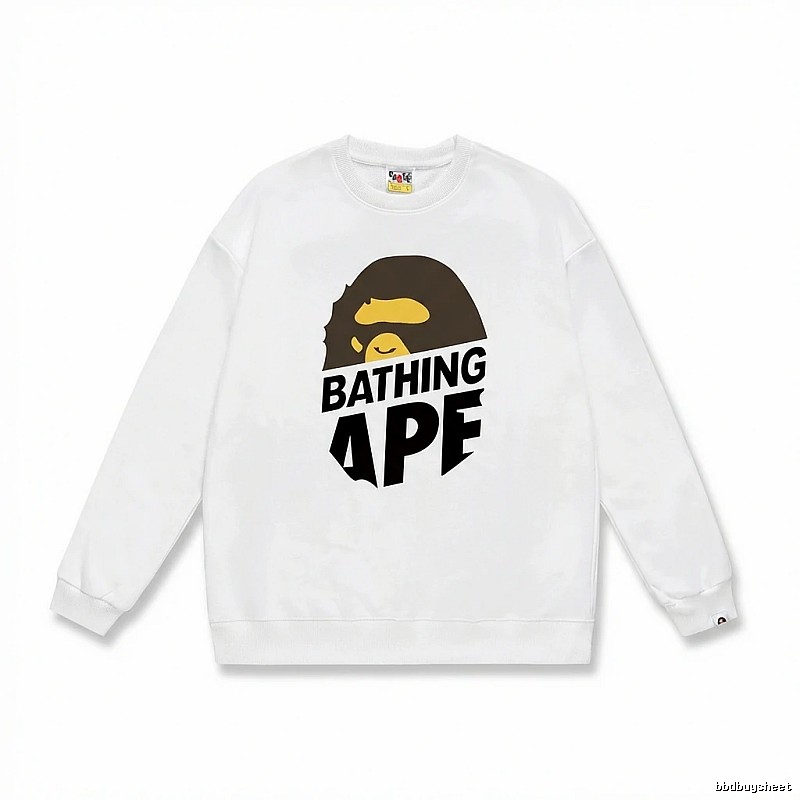 Bape Ape Head Casual White Sweatshirt