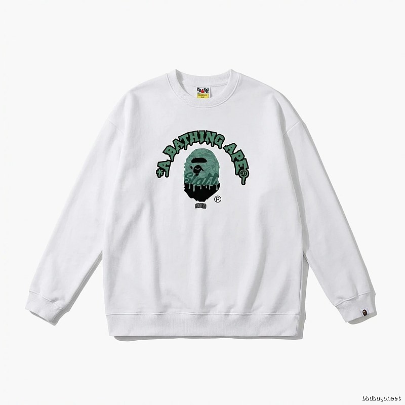 Bape Ape Head Cool White Sweatshirt