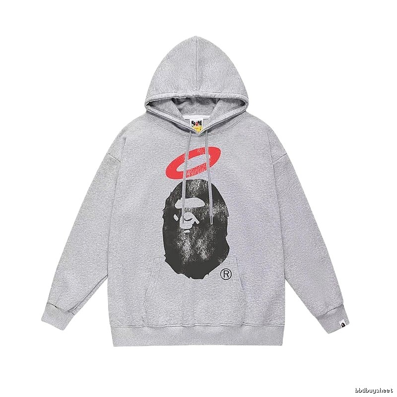 Bape Ape Head Grey Hoodie