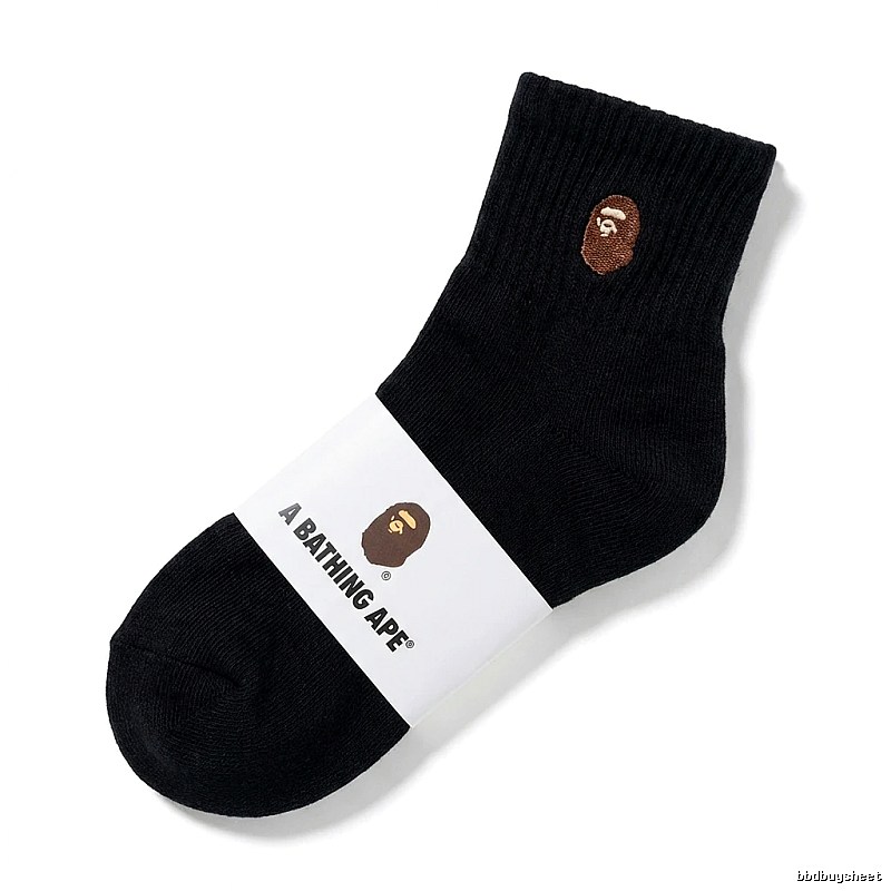 Bape Ape Head Minimalist Style Black Socks