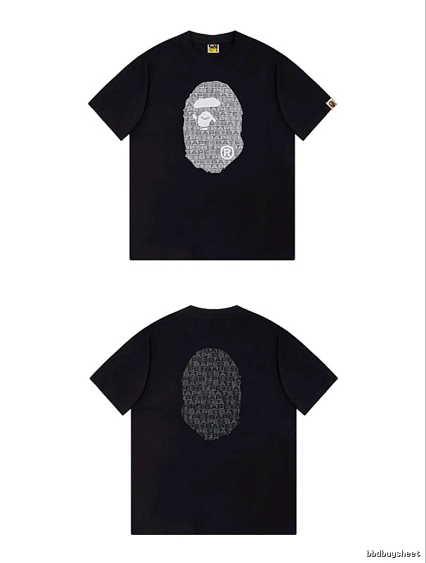 Bape Ape Head Trendy and Cool Black T-shirt