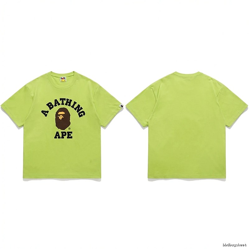 Bape Ape Head Trendy Brand Fluorescent Green T-shirt