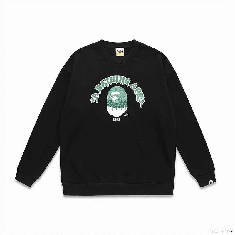 Bape Ape Head Trendy Cool Black Sweatshirt