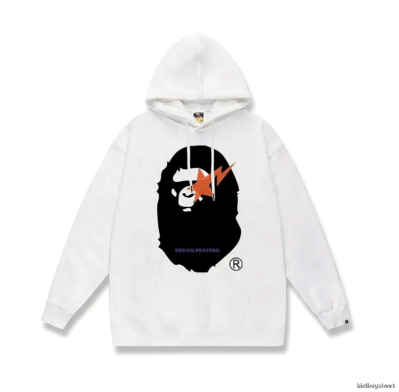 Bape Ape Head Trendy White Sweatshirt