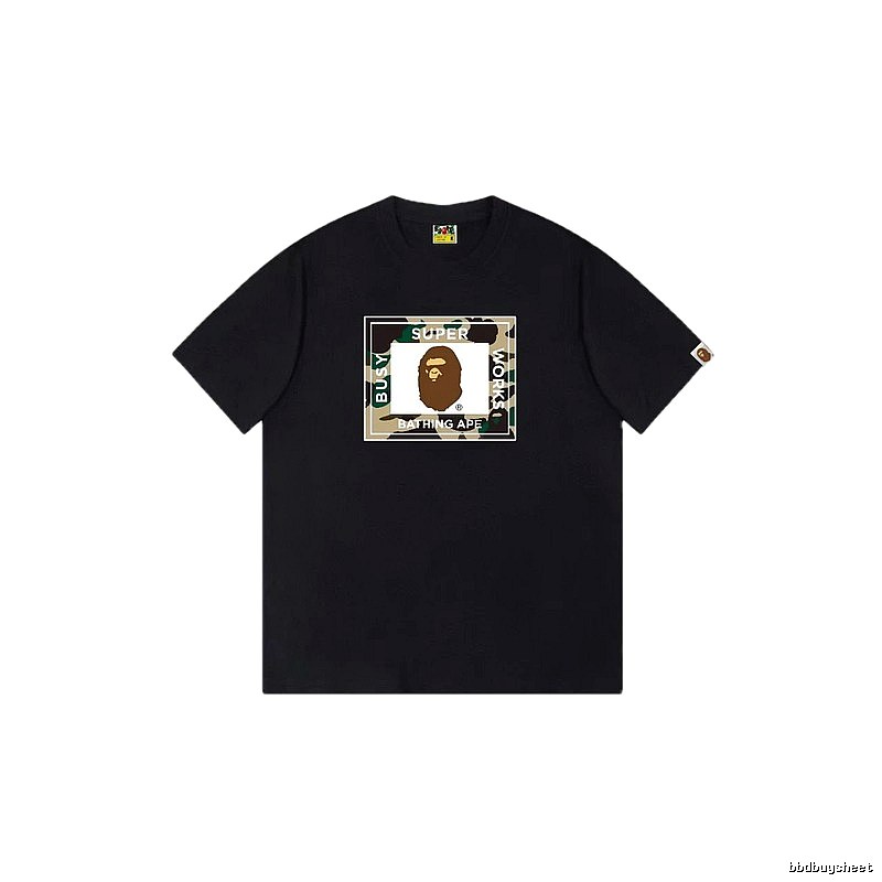 Bape camouflage style black T-shirt