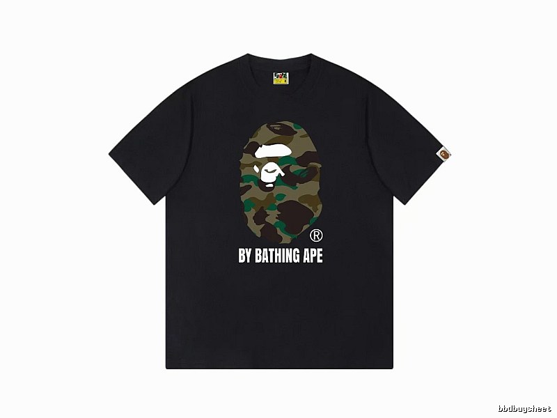 Bape camouflage style black T-shirt