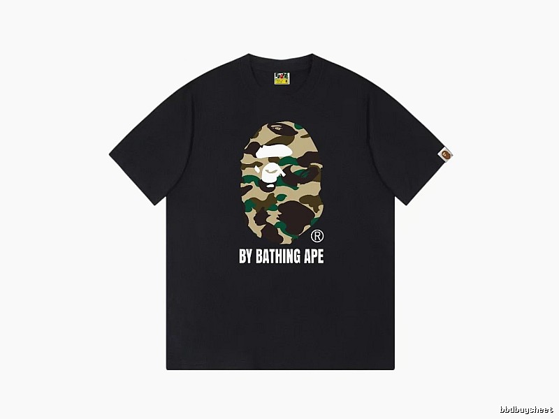 Bape camouflage style black T-shirt