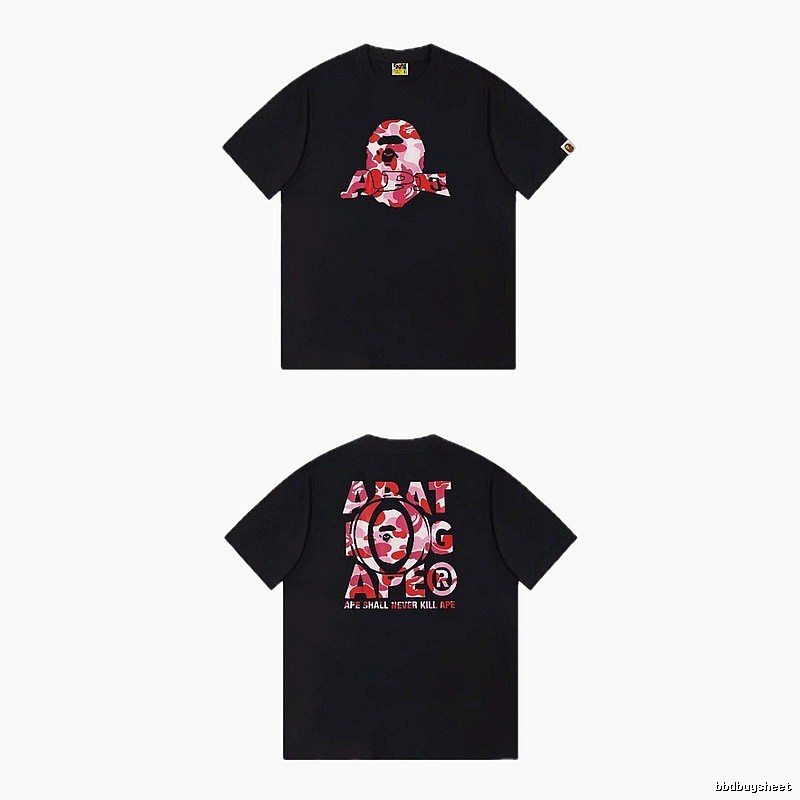 Bape camouflage-style black T-shirt