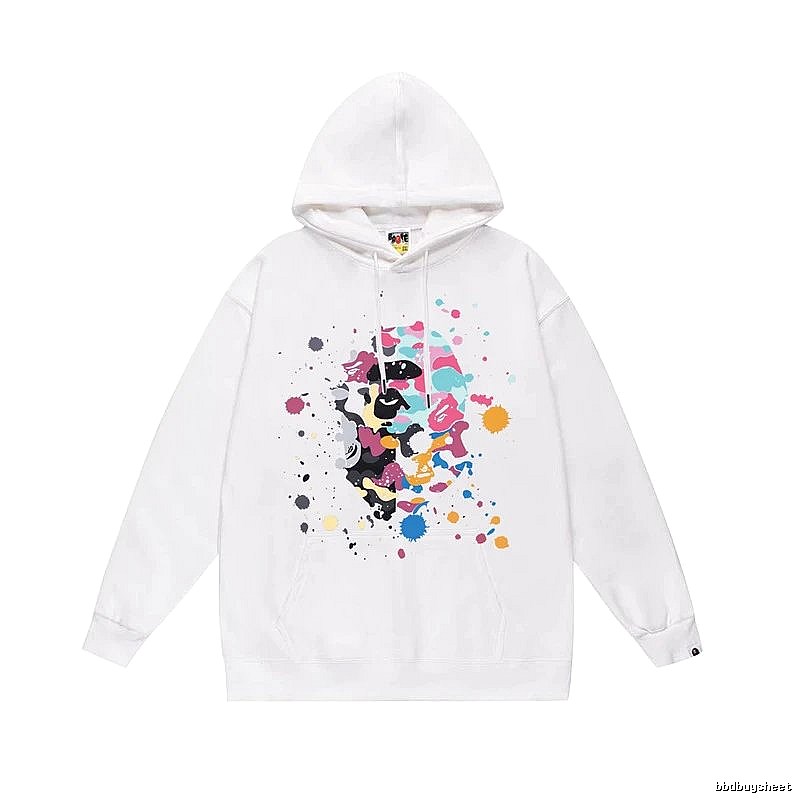 Bape camouflage style white hoodie