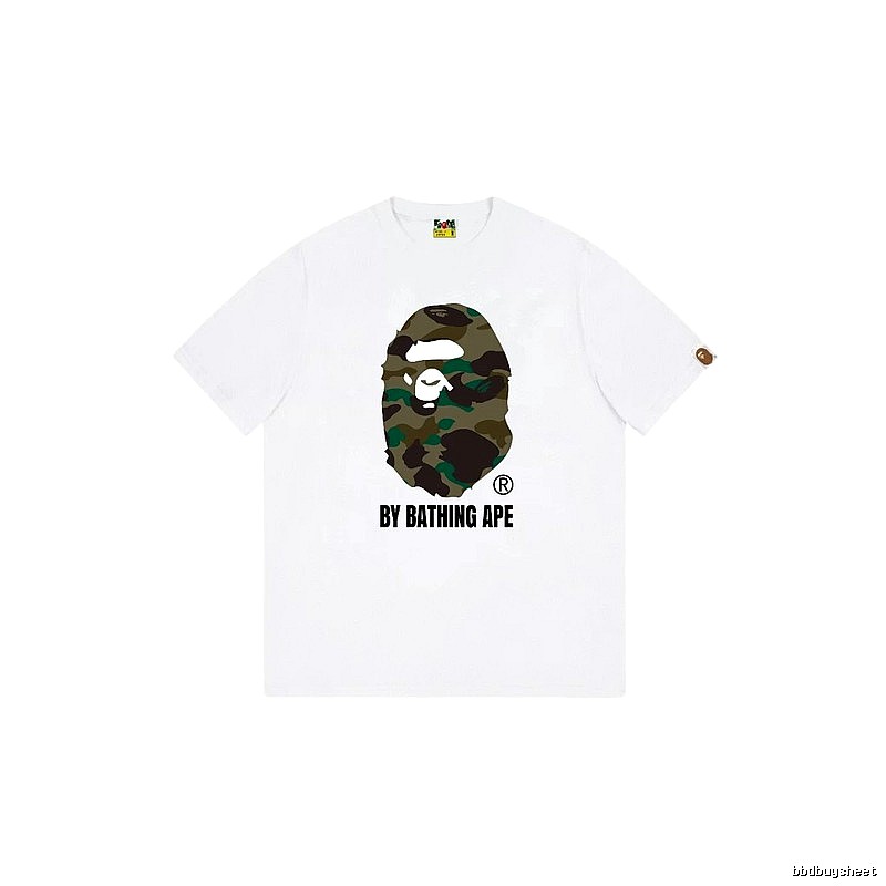 Bape camouflage-style white T-shirt