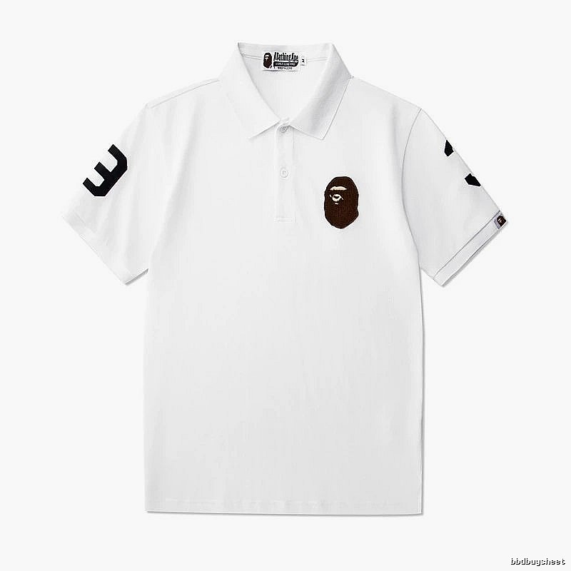 BAPE Classic Polo shirt White Polo Ape for Daily Styling