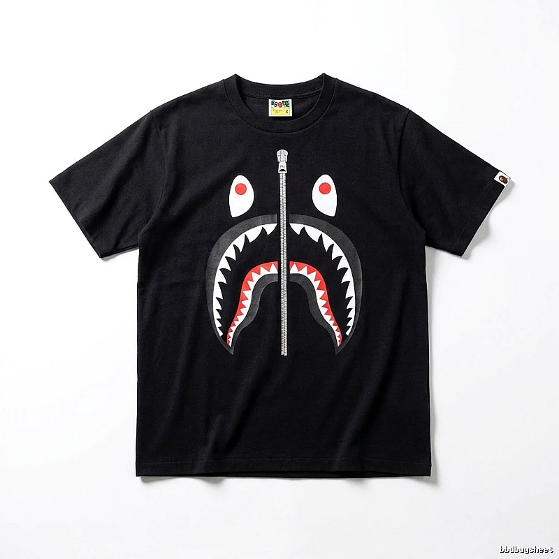Bape Shark series black short-sleeved shirt