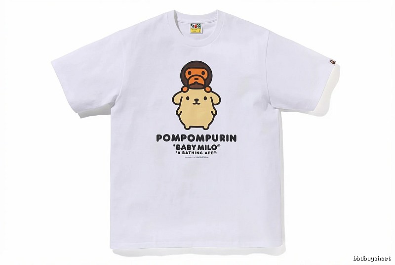 Bape x Pompompurin Co-branded Short-sleeve White