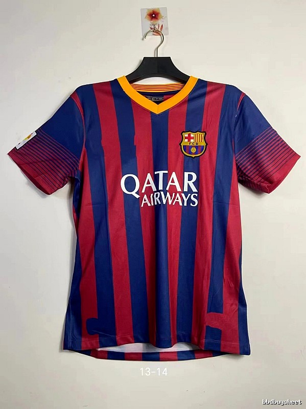 Barcelona Summer Retro soccer jersey Blue Red Barcelona with Bold Graphic