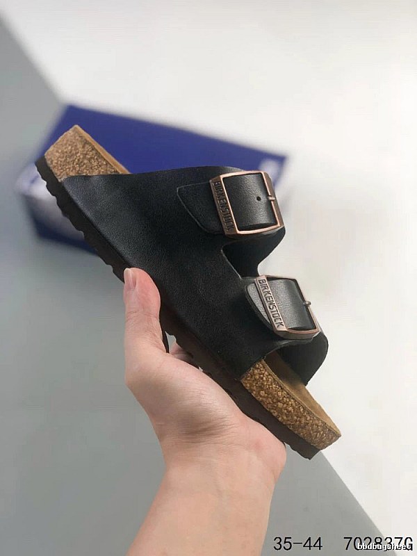 BIRKENSTOCK Casual Two-buckle Black Slides