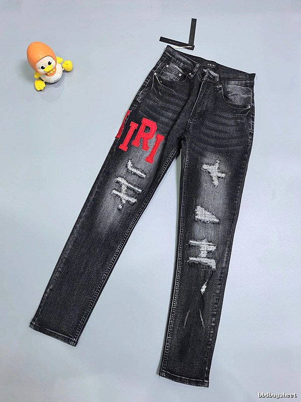 Black Distressed Cross Jeans - Chrome Hearts Travel