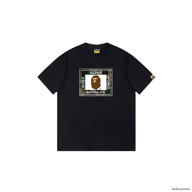 Black T-shirt with Bape ape head print