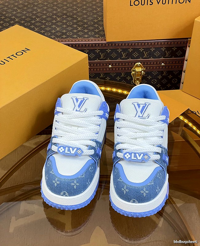 Blue White Louis Vuitton Low-top Blue Low-top Sneaker for Streetwear Looks