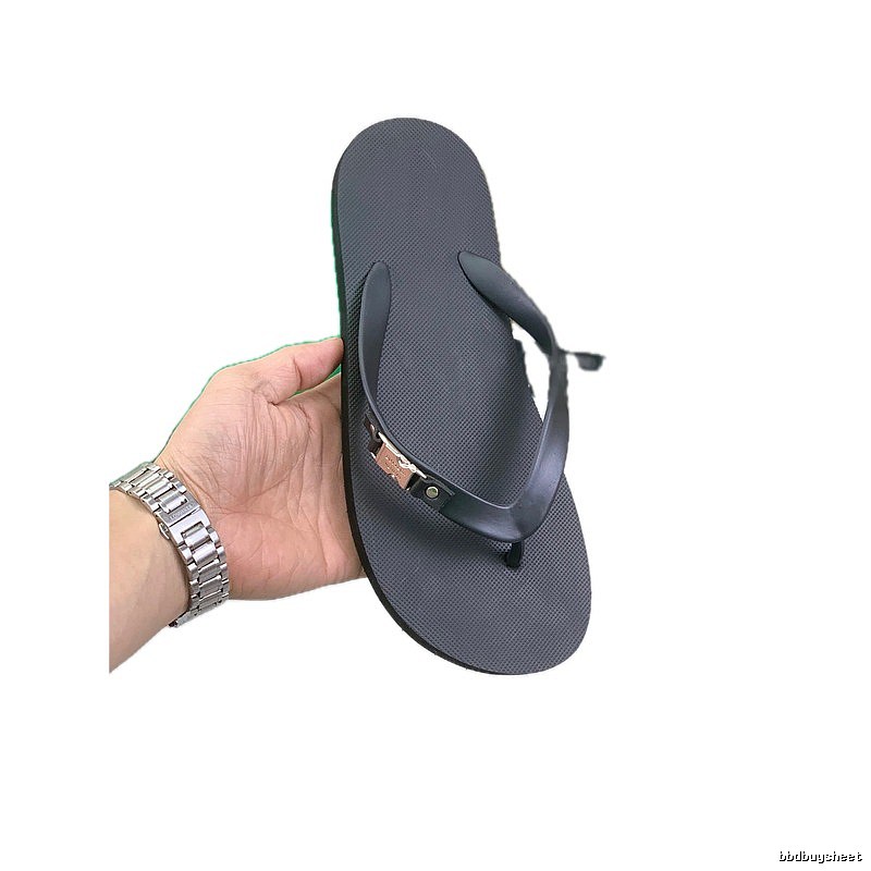 BOTTEGA VENETA Minimalist Style Black Flip-Flops